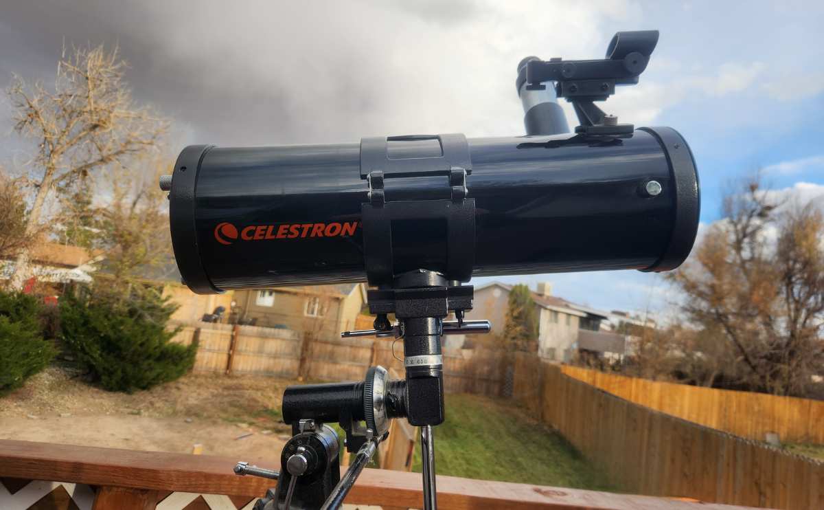 Older version of Celestron Nexstar outside.