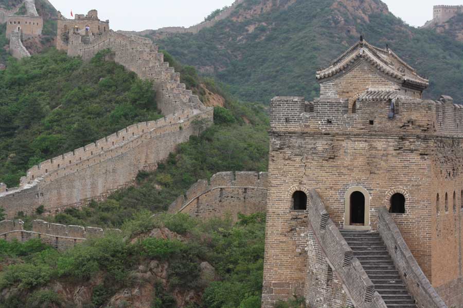 This is a close-up of one of the 25,000 watch towers along the Great Wall.