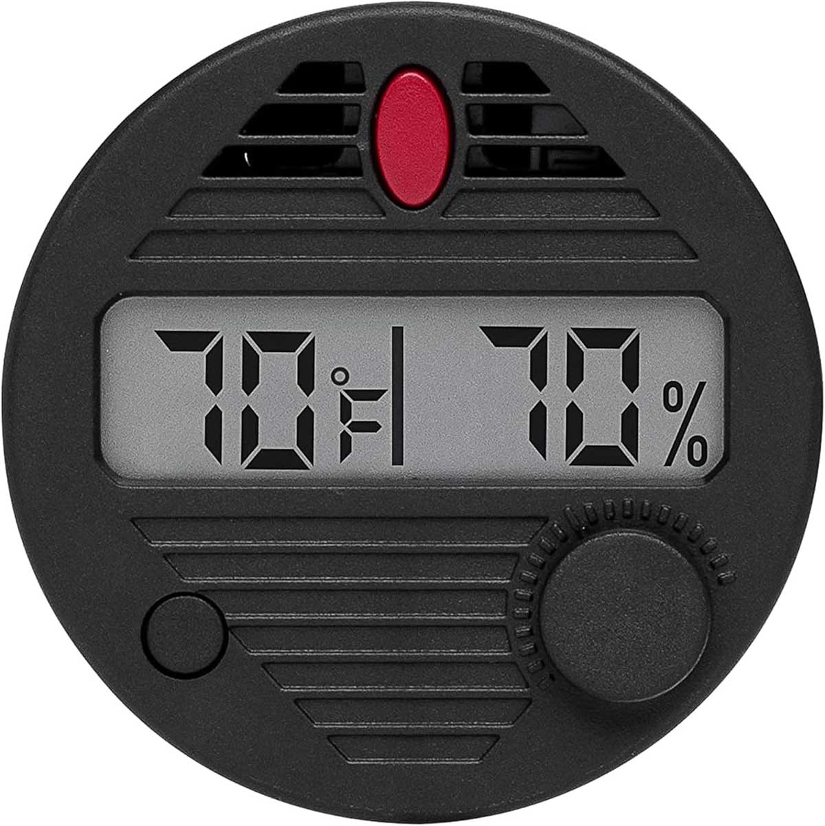 Hygroset II round digital hygrometer (black)