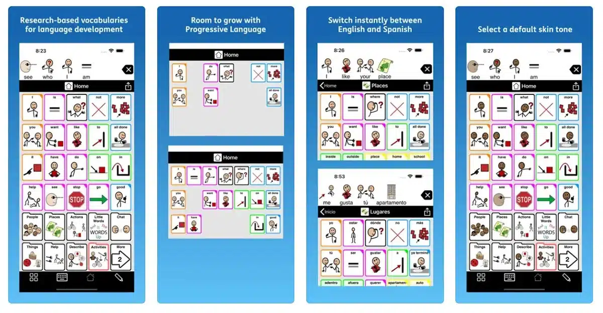 Proloquo2go app screenshots