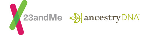 23andMe & AncestryDNA logos