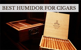 Humidor and box of cigars
