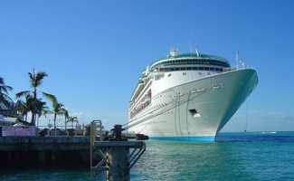 Cruise ship on water near Cuba