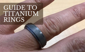 Titanium Ring on man's hand (caption: Guide to Titanium Rings)