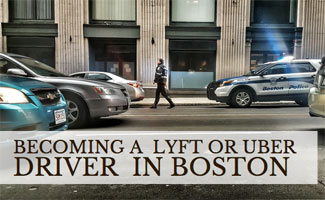 Cars on street in Boston