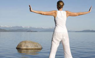 Woman meditating